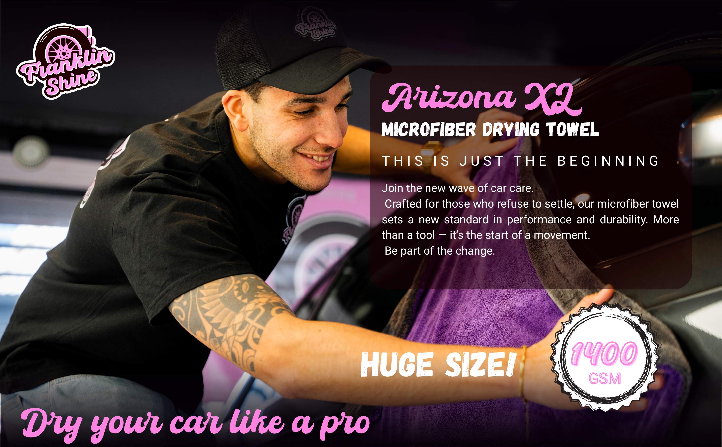 Arizona XL Microfiber Drying Towel - Huge Size 1400 GSM